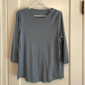 J Jill 3/4 sleeve Pima side inset tee size L